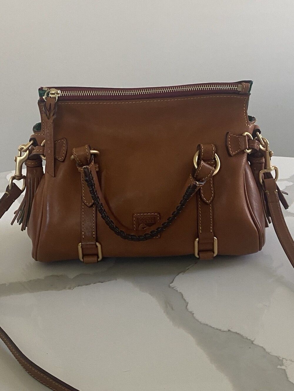 Dooney & Bourke Small Florentine Satchel In Natural